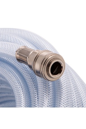 Шланг пневматический ПВХ, 10 x 16 мм, 18 бар, армированный, прозрачный, быстросъемное соединение, 30 м Stels