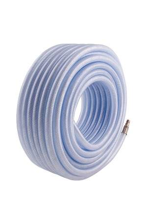 Шланг пневматический ПВХ, 10 x 16 мм, 18 бар, армированный, прозрачный, быстросъемное соединение, 30 м Stels