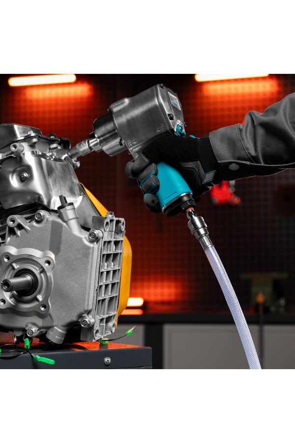 Шланг пневматический ПВХ, 10 x 16 мм, 18 бар, армированный, прозрачный, быстросъемное соединение, 30 м Stels