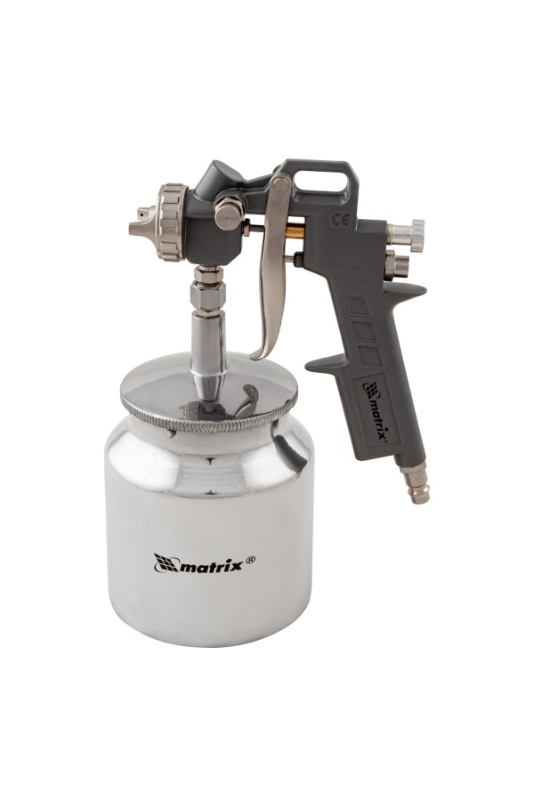 Набор пневмоинструмента, 5 предметов, быстросъемное соединение, краскораспылитель с нижним бачком Matrix
