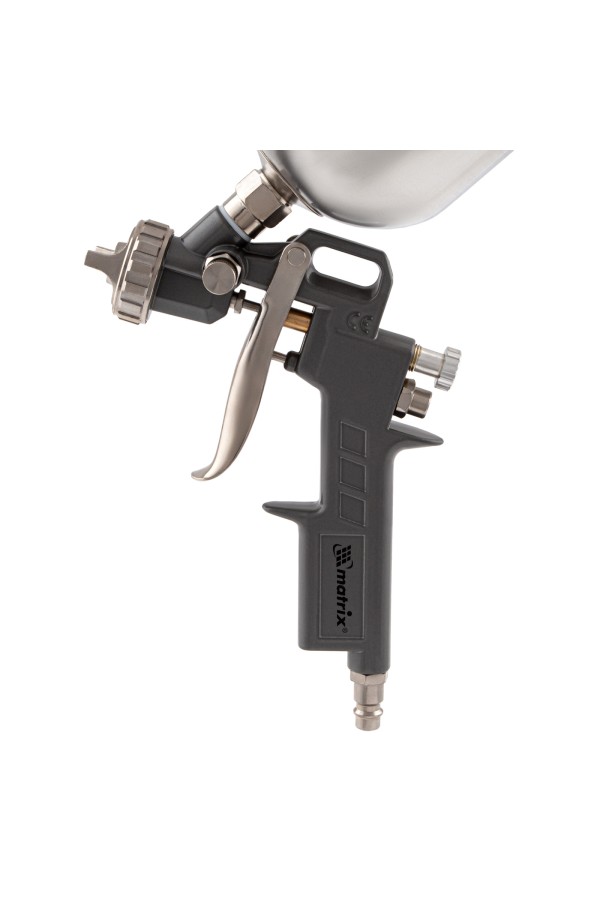 Краскораспылитель пневматический с верхним бачком V 0.6 л, сопло D 1.2, 1.5 и 1.8 мм Matrix