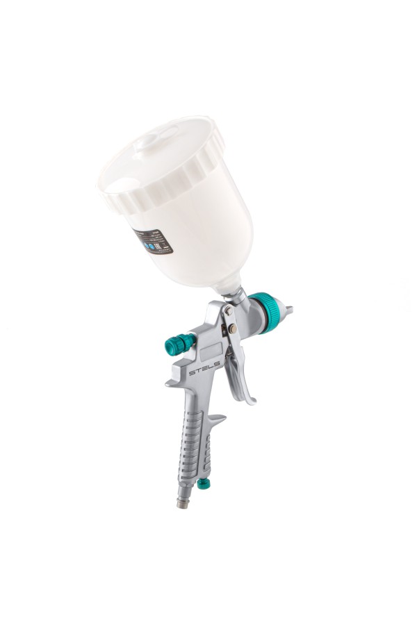 Краскораспылитель AG 801 HVLP, гравитационный, сопло 1.5 мм и 1.8 мм Stels