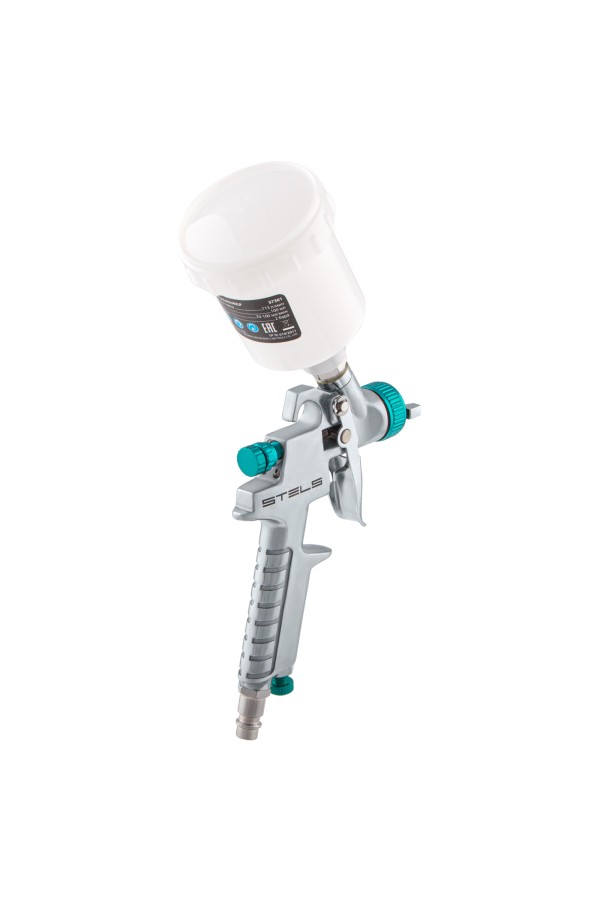 Краскораспылитель AG 810 HVLP, гравитационный, сопло 0.8 мм и 1 мм Stels