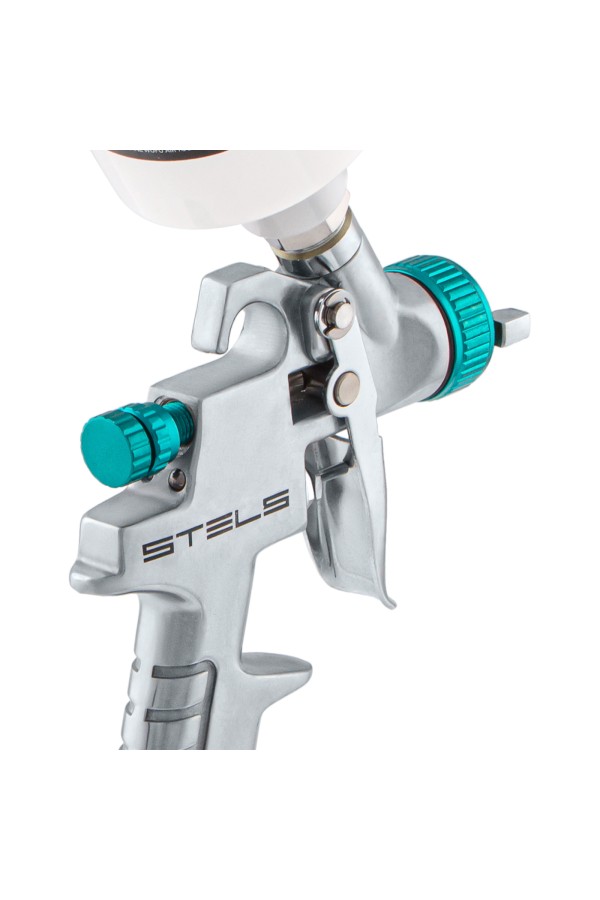 Краскораспылитель AG 810 HVLP, гравитационный, сопло 0.8 мм и 1 мм Stels