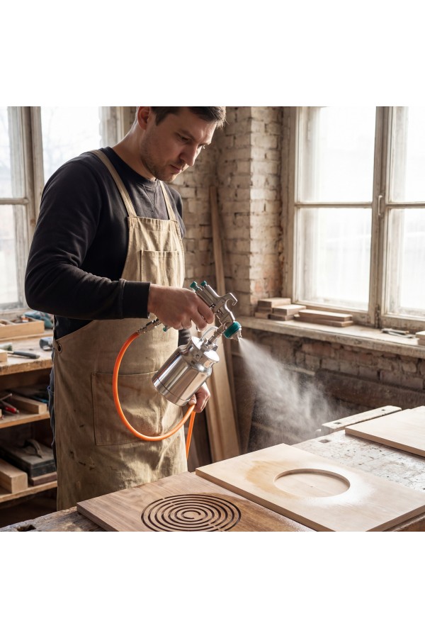 Краскораспылитель AS 702 НP профессиональный, всасывающего типа, сопло 1.8 мм и 2 мм Stels