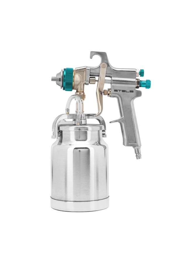 Краскораспылитель AS 702 НP профессиональный, всасывающего типа, сопло 1.8 мм и 2 мм Stels