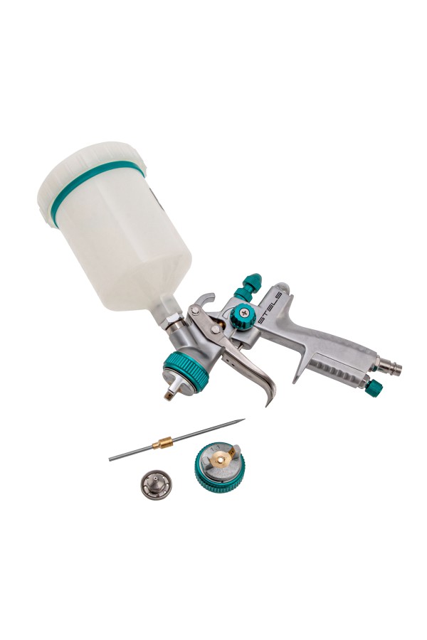 Краскораспылитель AG 901 LVMP профессиональный, гравитационного типа, сопло 1.3 и 1.1 мм Stels