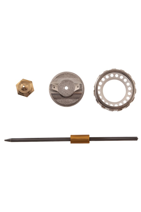 Ремкомплект для краскораспылителя 4 предмета : сопло 1.2 мм + игла + форсунка + зажим сопло Matrix