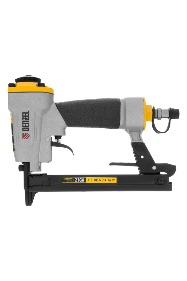 Степлер пневматический PS8016 для прямоугольных скоб 21GA от 6 до 16 мм Denzel