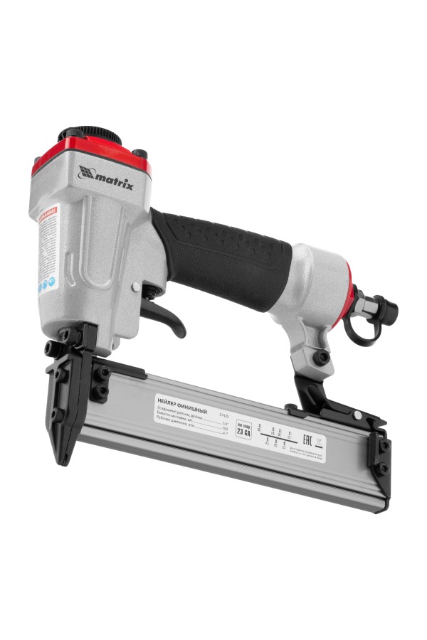 Нейлер финишный, шпилькозабивной пистолет, пневматический, гвоздь 23GA D 0.64 мм  длина 10-30 мм Matrix