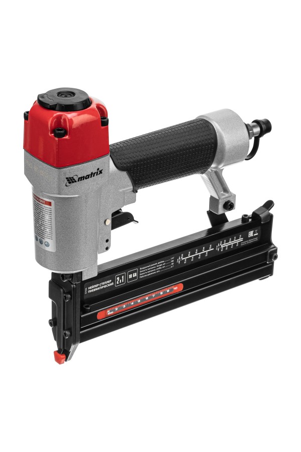 Нейлер-степлер пневматический 2 в 1, гвозди 18GA длина 10-50 мм, скобы 18GA длина 25-40 мм Matrix