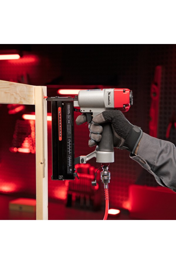 Нейлер-степлер пневматический 2 в 1, гвозди 18GA длина 10-50 мм, скобы 18GA длина 25-40 мм Matrix