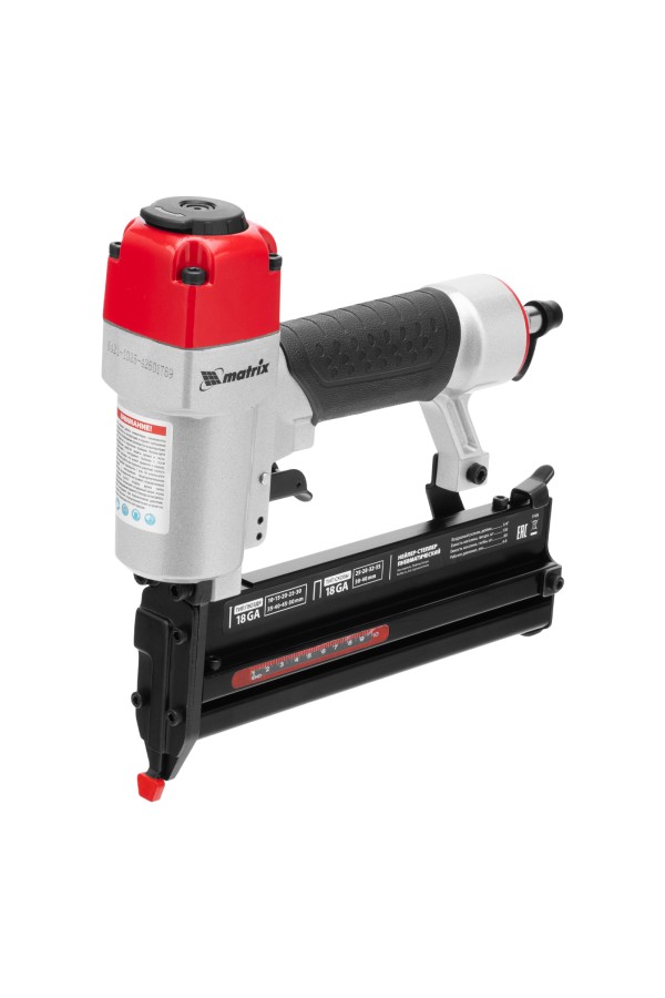 Нейлер-степлер пневматический 2 в 1, гвозди 18GA длина 10-50 мм, скобы 18GA длина 25-40 мм Matrix