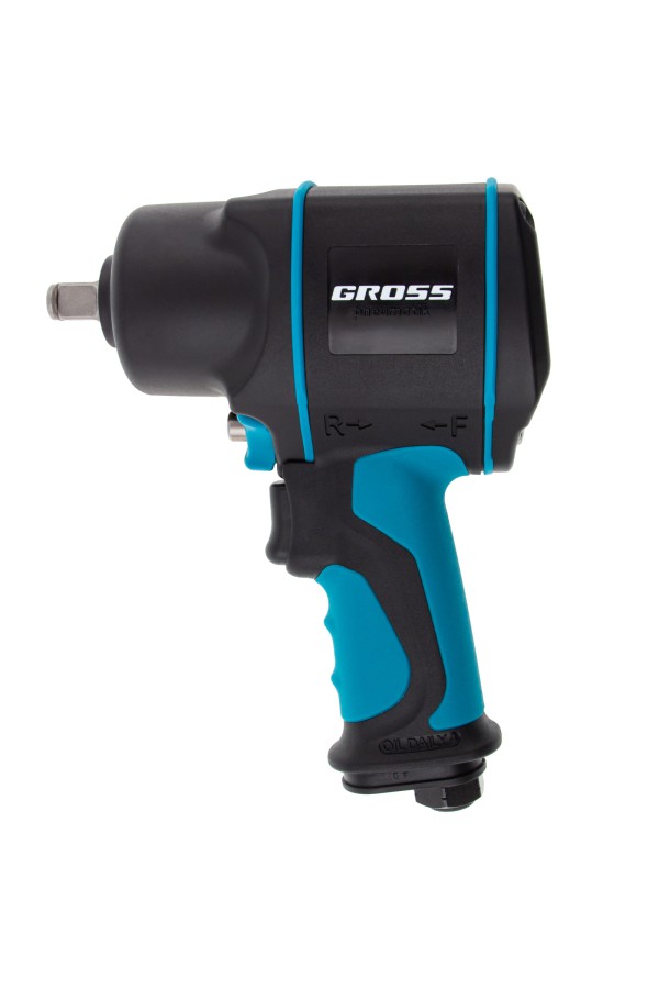 Гайковерт пневматический ударный G1285, 1/2, Twin Hammer, 1220Нм, 6500 об/мин, композитный Gross