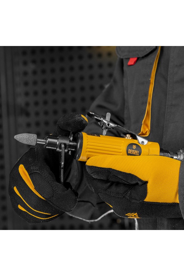 Пневмошлифмашина прямая PGS25000, 25000 об/мин, 10 шлиф. камней, цанга - 3, 6 мм, 113 л/мин Denzel