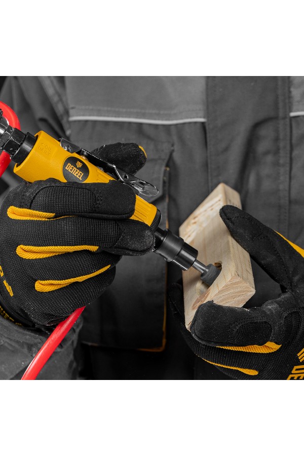 Пневмошлифмашина прямая PGS25000, 25000 об/мин, 10 шлиф. камней, цанга - 3, 6 мм, 113 л/мин Denzel