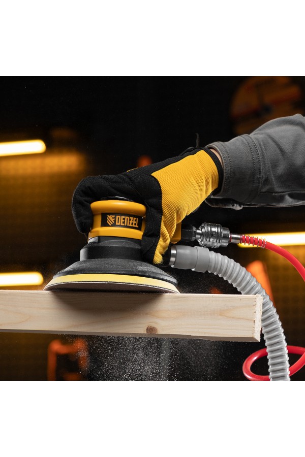 Эксцентриковая шлифовальная машина EPG150, 150 мм, 10000 об/мин, 5 мм, 160 л/мин Denzel