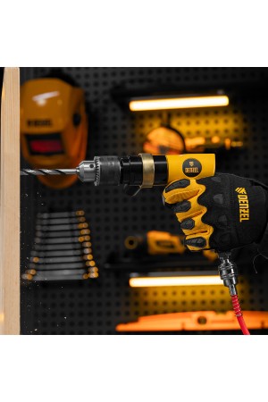 Пневматическая дрель PD500, 500 об/мин, 114 л/мин, 13 мм Denzel
