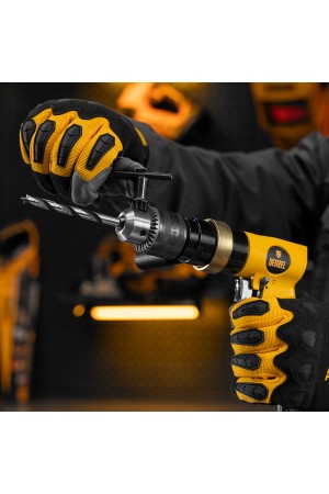 Пневматическая дрель PD500, 500 об/мин, 114 л/мин, 13 мм Denzel