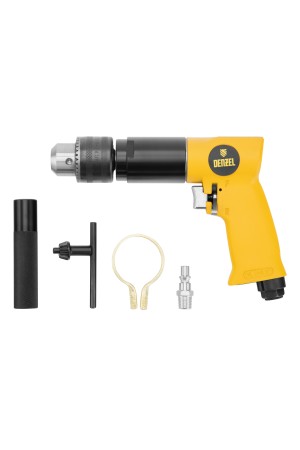 Пневматическая дрель PD500, 500 об/мин, 114 л/мин, 13 мм Denzel