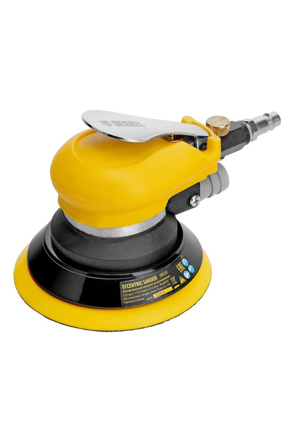Эксцентриковая шлифовальная машина EPG125, 125 мм, 9000 об/мин, 5 мм, 113 л/мин// Denzel