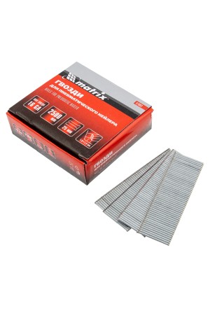 Гвозди для пневматического нейлера 16GA, сечение 1.6 х 1.4, длина 25 мм, 2500 шт Matrix