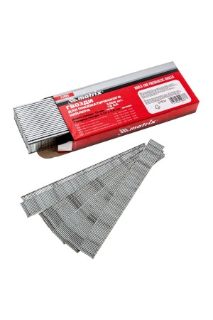 Гвозди для пневматического нейлера, длина 15 мм, ширина 1.25 мм, толщина 1 мм, 5000 шт Matrix