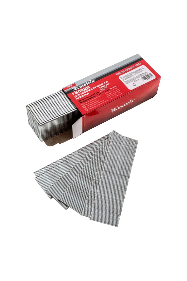 Гвозди для пневматического нейлера, длина 35 мм, ширина 1.25 мм, толщина 1 мм, 5000 шт Matrix