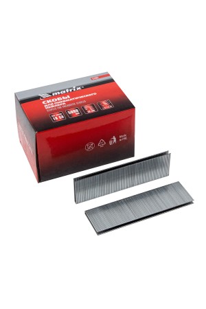 Скобы для пневматического степлера 18GA, 1.25 х 1 мм, длина 38 мм ширина 5,7 мм, 5000 шт Matrix