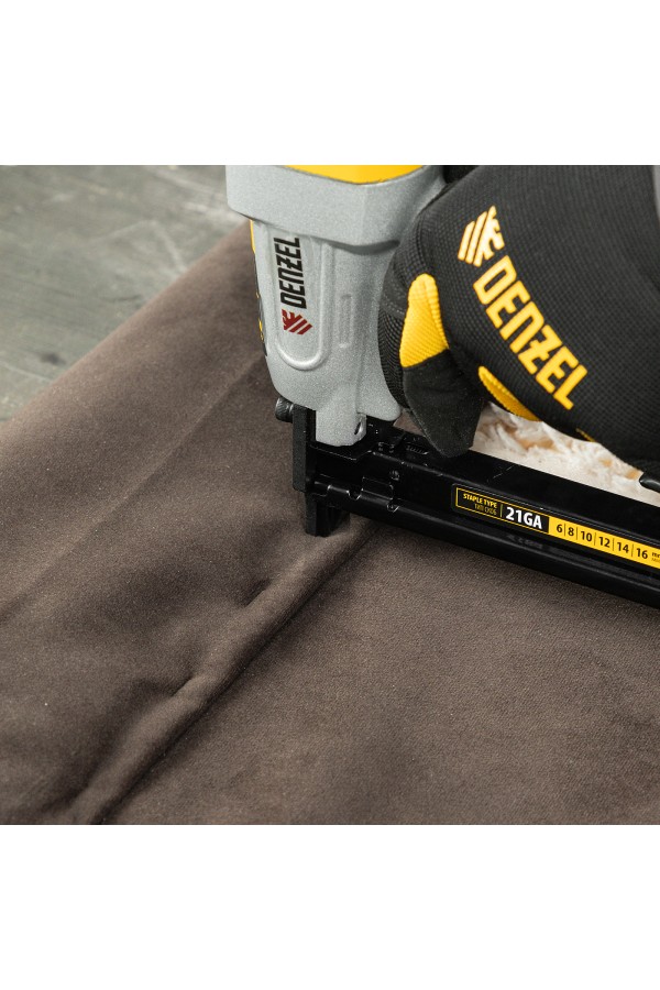 Скобы 21GA для пнев. степл., 16мм, шир. - 0,95мм, тол. - 0,6мм, шир. скобы - 12,8мм, 5000шт Denzel