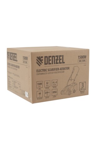 Скарификатор-аэратор  электрический SAE-1500, 1500 Вт, -11/+5 мм, 32 cм Denzel