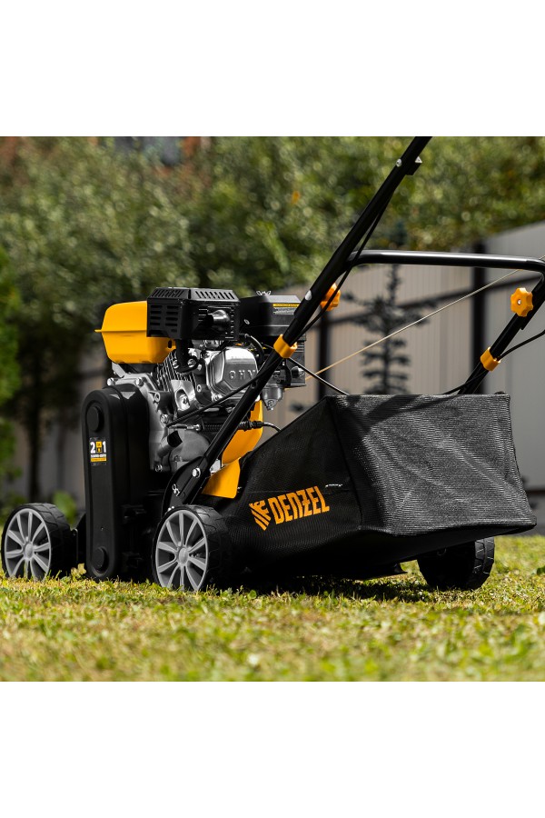 Скарификатор-аэратор бензиновый SAG-400, 212 см3, -15/+10 мм, 40 см Denzel