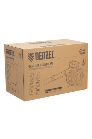 Воздуходувка-пылесос бензиновая GL-260, 26 см3, 1 л.с. Denzel