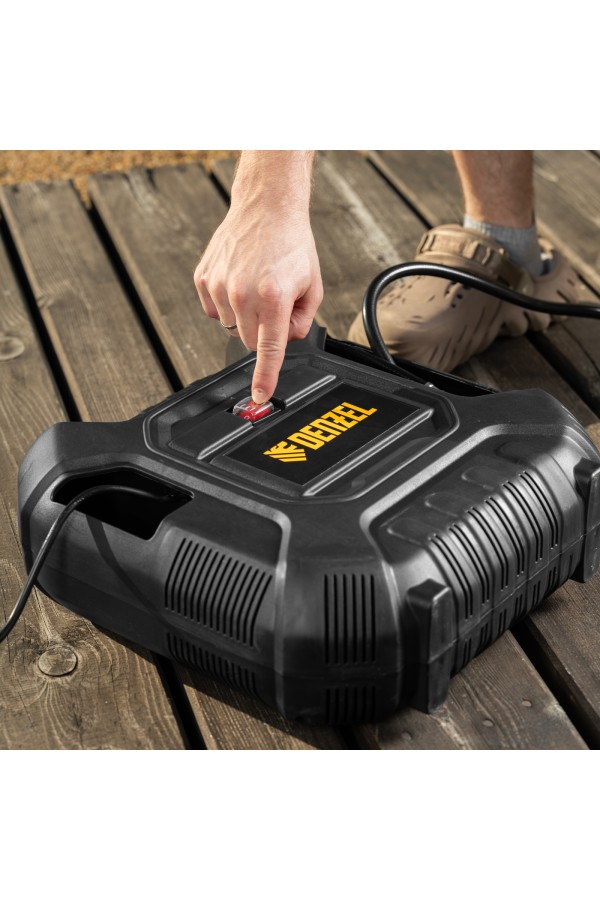 Компрессор воздушный DL1100 1.1 кВт, 180 л/мин, с набором аксессуаров Denzel