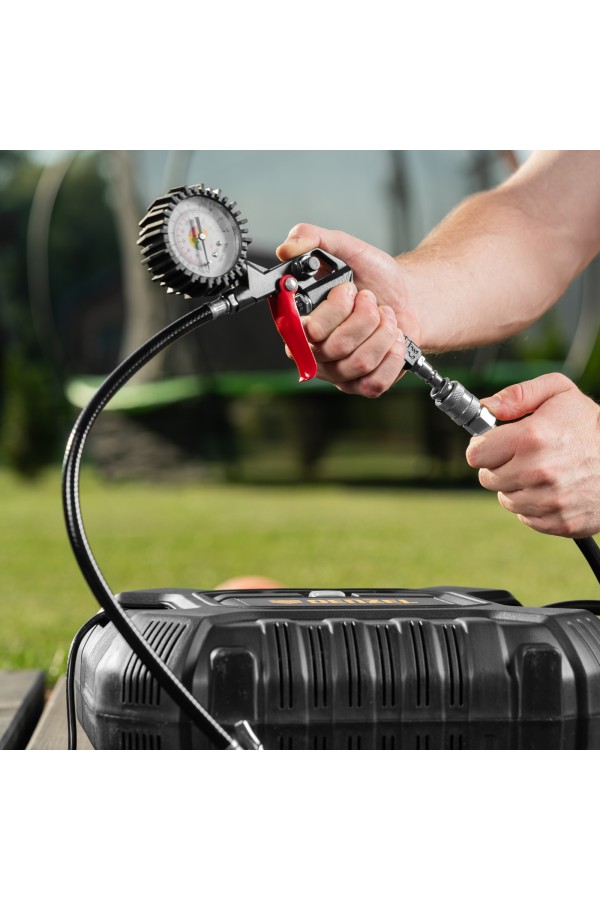 Компрессор воздушный DL1100 1.1 кВт, 180 л/мин, с набором аксессуаров Denzel