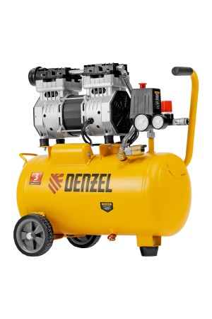 Компрессор DLS950/24 безмаслянный малошумный 950 Вт, 165 л/мин, ресивер 24 л Denzel