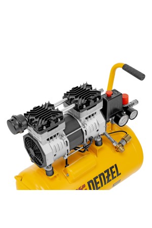 Компрессор DLS950/24 безмаслянный малошумный 950 Вт, 165 л/мин, ресивер 24 л Denzel