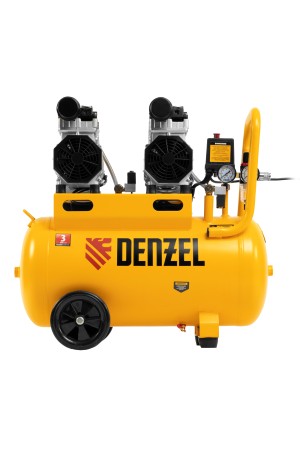 Компрессор безмасляный, малошумный DLS 1500/50, 1500 ВТ, 2x750, 50 л, 260 л/мин// Denzel