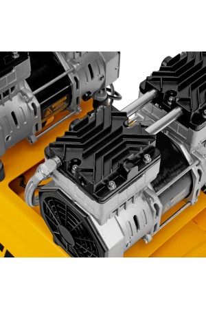 Компрессор безмасляный, малошумный DLS 1500/50, 1500 ВТ, 2x750, 50 л, 260 л/мин// Denzel