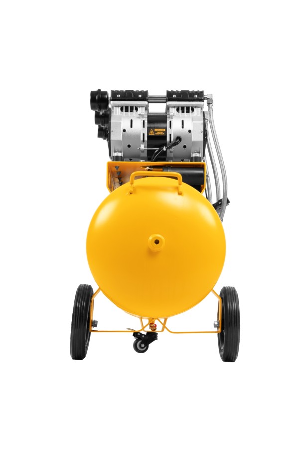 Компрессор безмасляный, малошумный DLS 1800/100,1800 Вт, 3x600, 100 л, 345 л/мин Denzel