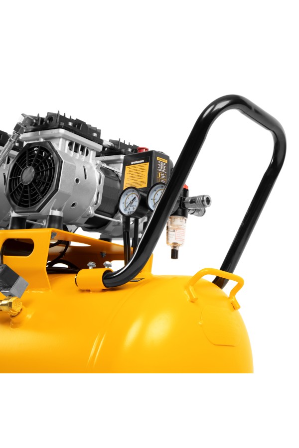 Компрессор безмасляный, малошумный DLS 1800/100,1800 Вт, 3x600, 100 л, 345 л/мин Denzel