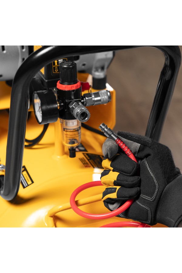 Компрессор безмасляный, малошумный DLS 1800/100,1800 Вт, 3x600, 100 л, 345 л/мин Denzel