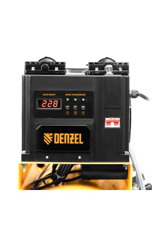 Компрессор безмасляный, малошумный  DLS 2250/100, 2250 Вт, 3x750, 100 л, 410 л/мин блок управления/ Denzel