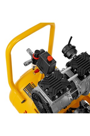 Компрессор безмасляный, малошумный DLS 2200/50, 2200 Вт, 2x1100, 50 л, 380 л/мин// Denzel