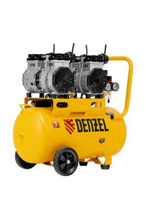 Компрессор безмасляный, малошумный DLS 2200/50, 2200 Вт, 2x1100, 50 л, 380 л/мин// Denzel