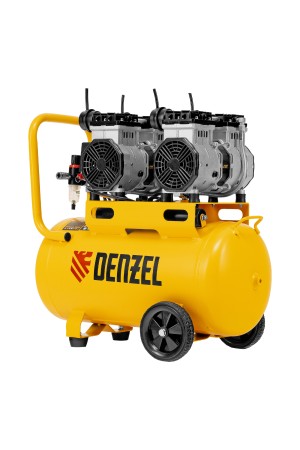 Компрессор безмасляный, малошумный DLS 2200/50, 2200 Вт, 2x1100, 50 л, 380 л/мин// Denzel