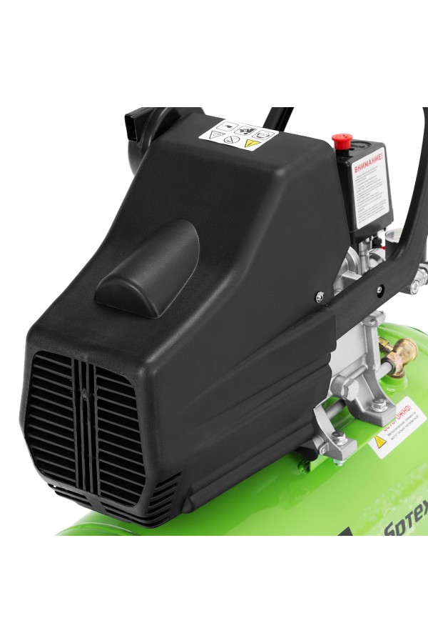 Компрессор с набором КК-1500/24 ПЛЮС, 1.5 кВт, 198 л/мин, 24 л, прямой привод, масляный Сибртех