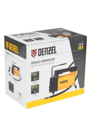 Компрессор автомобильный DС-20,12 В, 7 атм, 35 л/мин Denzel