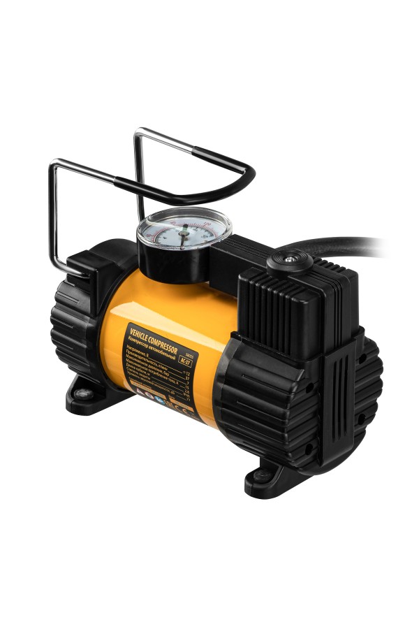 Компрессор автомобильный AC-37, 12 В, 7 атм, 37 л/мин, автомобильный предохранитель Denzel
