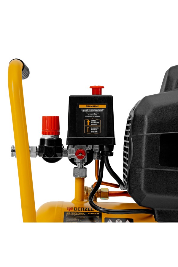 Компрессор воздушный DK1500/24, Х-PRO 1.5 кВт, 230 л/мин, 24 л Denzel